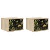 vidaXL V&aelig;gmonteret natbord RHENEN 2 stk. Sonoma-eg 36 x 33 x 25 cm