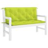vidaXL hynde til havebænk 120x(50+50)x7 cm oxfordstof lysegrøn