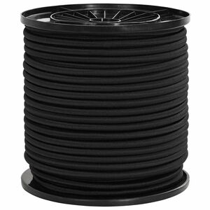 vidaXL Bungee Snore 4 mm Sort PP og gummi