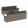vidaXL Havesofa S&aelig;t 9 stk. 8-Antal s&aelig;der Gr&aring; polyrattan