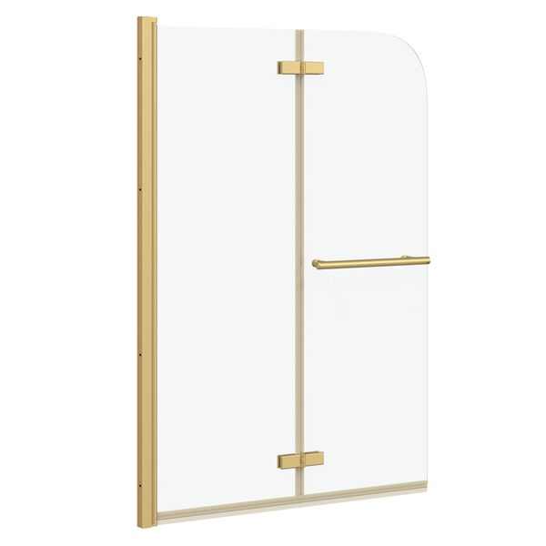 vidaXL Bruser Indhegning Guld 95 x 140 cm ESG Glas og Aluminium