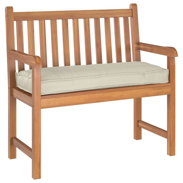 vidaXL Pallehynde til b&aelig;nk Creme 100 x 40 x 8 cm Oxford stof