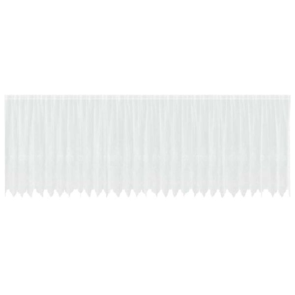 vidaXL Lace Gardin med gardiner Blomstret Hvid 180 x 750 cm Polyester