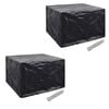 vidaXL m&oslash;belovertr&aelig;k 2 stk. 4 pers. polyrattans&aelig;t 8 huller 113x113 cm