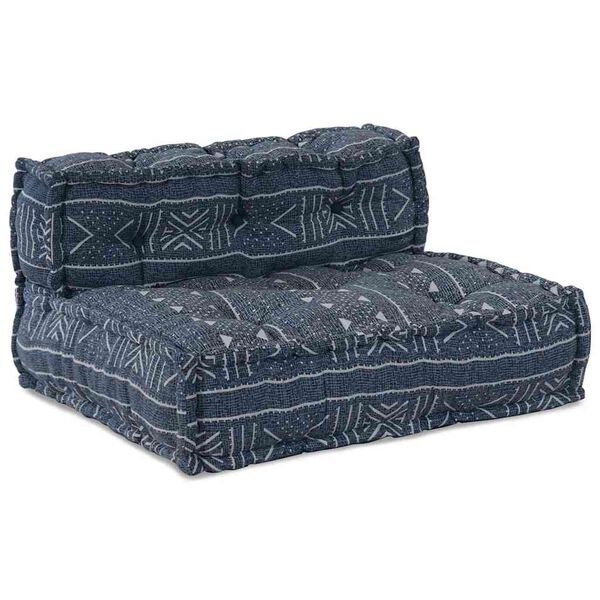 vidaXL Modulsofa Geometrisk 4 pcs Indigo 70 x 70 x 56 cm Stof