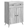 vidaXL Sideboard Gr&aring; sonoma-eg 66 x 34,5 x 90 cm Konstrueret tr&aelig;