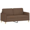 vidaXL 2-personers sofa med pyntepuder 140 cm stof brun