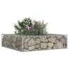 vidaXL Gabion h&oslash;jbed S&oslash;lv 80 x 80 x 20 cm Galvaniseret st&aring;l
