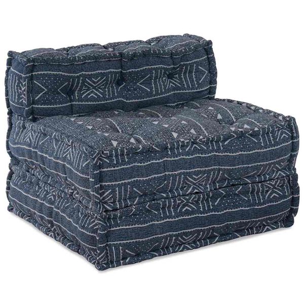 vidaXL Modulsofa Geometrisk 4 pcs Indigo 70 x 70 x 56 cm Stof