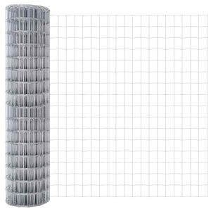 vidaXL Euro Hejn Sølv 1 x 25 m Varmegalvaniseret jern