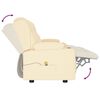 vidaXL 3-personers massagestol med kopholdere kunstlæder cremefarvet