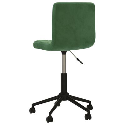 vidaXL drejelige spisebordsstole 4 stk. fløjl mørkegrøn