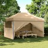 vidaXL foldbart pop-up festtelt med 4 sidev&aelig;gge beige
