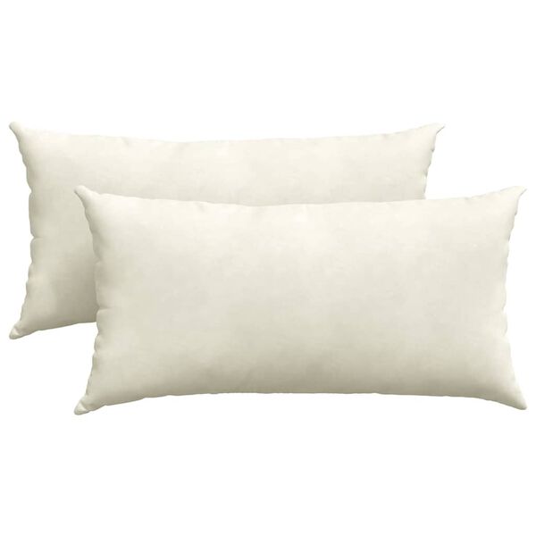 vidaXL Sofapuder 2 pcs Creme 80 x 40 cm Velourstof