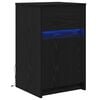 vidaXL LED Sengeskab Sort eg 38 x 34 x 61 cm Konstrueret tr&aelig;