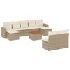 vidaXL sofas&aelig;t til haven 10 dele med hynder polyrattan beige