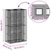 vidaXL Gabion h&oslash;jbed S&oslash;lv 90 x 50 x 150 cm Galvaniseret st&aring;l