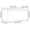 vidaXL Opbevaringsb&aelig;nk Sort eg 102 x 42 x 45 cm Konstrueret tr&aelig;