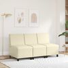 vidaXL | Modulsofa enhed uden arme | Creme 55 x 74 x 82 cm Kunstl&aelig;der