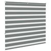 vidaXL zebragardin m&oslash;rkegr&aring; 155x150 cm stofbredde 150,9 cm polyester