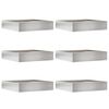 vidaXL Pl&aelig;nekant 6 pcs S&oslash;lv 60 x 60 x 13 cm Rustfrit st&aring;l