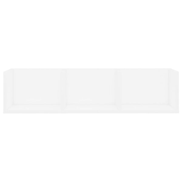 vidaXL cd-reol 75x18x18 cm konstrueret træ hvid