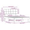 vidaXL Sengestel med Polstret Hovedgavl Sort 140 x 200 cm