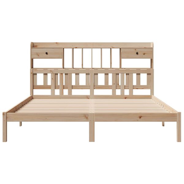 vidaXL seng med reol uden madras 180x200 cm massivt fyrretræ