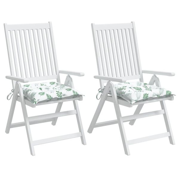 vidaXL stolehynder 2 stk. 40x40x7 cm stof bladm&oslash;nster