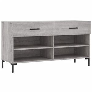 vidaXL skob&aelig;nk 102x35x55 cm konstrueret tr&aelig; gr&aring; sonoma-eg