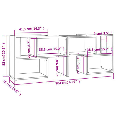 vidaXL tv-bord 104x30x52 cm konstrueret træ betongrå