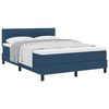 vidaXL Box spring seng med hovedg&aelig;rde Bl&aring; 140 x 200 cm Stof