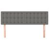 vidaXL sengegavle 2 stk. 72x5x78/88 cm stof m&oslash;rkegr&aring;