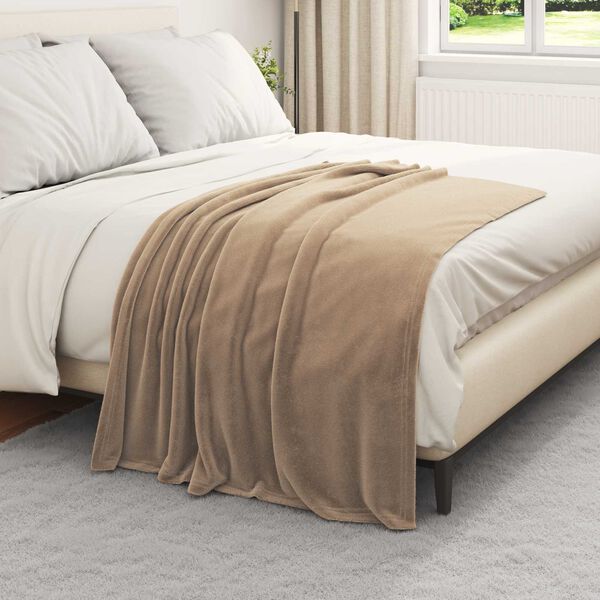 vidaXL Kastet&aelig;pper 6 pcs Camel 130 x 150 cm Fleece