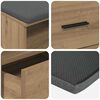 vidaXL Hallb&aelig;nk med pude med skuffe Artisan Egetr&aelig; 100 x 38 x 46 cm