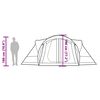 vidaXL 8-personers familietelt vandtæt grå og orange