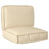 vidaXL Palle Pudes&aelig;t Oxford stof Beige 60 x 60 x 52 cm