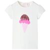 T-shirt til b&oslash;rn str. 140 ecrufarvet
