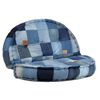 vidaXL gulvhynde 100x20 cm rund denim-patchwork