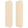 vidaXL sengegavl med LED-lys 203x16x78/88 cm stof cremefarvet