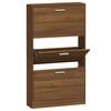 vidaXL skoreol 59x17x108 cm konstrueret tr&aelig; brun egetr&aelig;sfarve