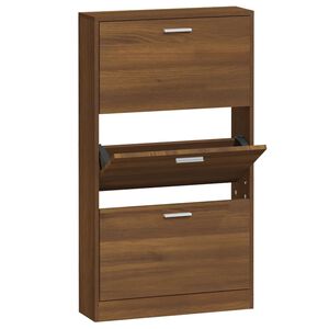 vidaXL skoreol 59x17x108 cm konstrueret tr&aelig; brun egetr&aelig;sfarve