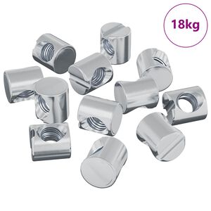 vidaXL T&oslash;nde m&oslash;trikker 4500 pcs S&oslash;lv M6 x 12 mm Metal