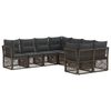 vidaXL Havesofa S&aelig;t 8 stk. 8-Antal s&aelig;der Gr&aring; polyrattan
