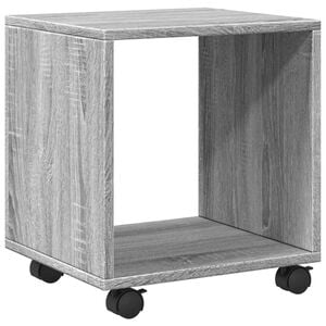 vidaXL rullebord 37x33x42,5 cm konstrueret tr&aelig; gr&aring; sonoma-eg