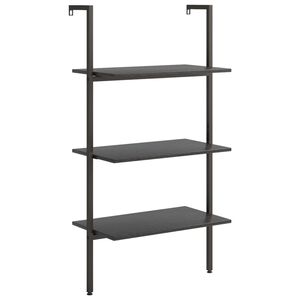 vidaXL stigereol med 3 hylder 64x35x120,5 cm sort