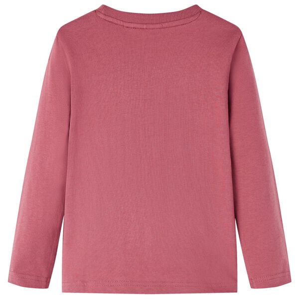 Lang&aelig;rmet T-shirt til b&oslash;rn str. 116 m&oslash;rker&oslash;d