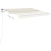 vidaXL markise 400x350 cm manuel betjening cremefarvet