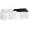 vidaXL Kanin Bur S&oslash;lv 200 x 78 x 78 cm Galvaniseret st&aring;l