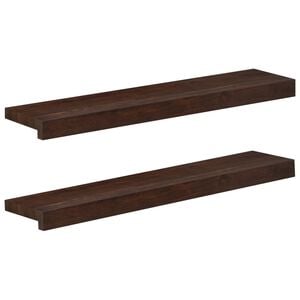 vidaXL Vindueskarme 2 stk. M&oslash;rk Brun 70 x 15 x 2 cm Solid b&oslash;g